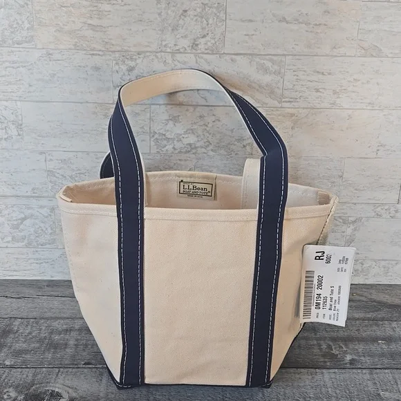 NWT L.L. Bean Canvas Boat & Tote Bag Long Straps Perfect For Shoulder Bag - Picture 3 of 12